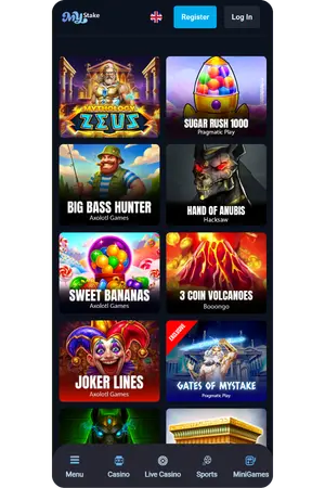 Casino games page MyStake UK