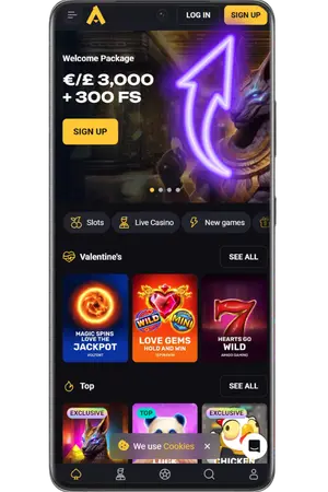 Click on yellow button to start registration Amonbet UK