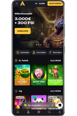 Besuchen Sie die Amonbet Casino Website zur Registrierung