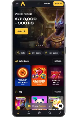 Visit the Amonbet casino website to register