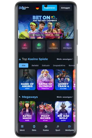 Besuchen Sie die Mystake Casino Website um sich zu registrieren